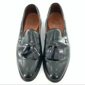 Allen Edmonds Grayson mean loafers size 9.5 black shell cordovan leather